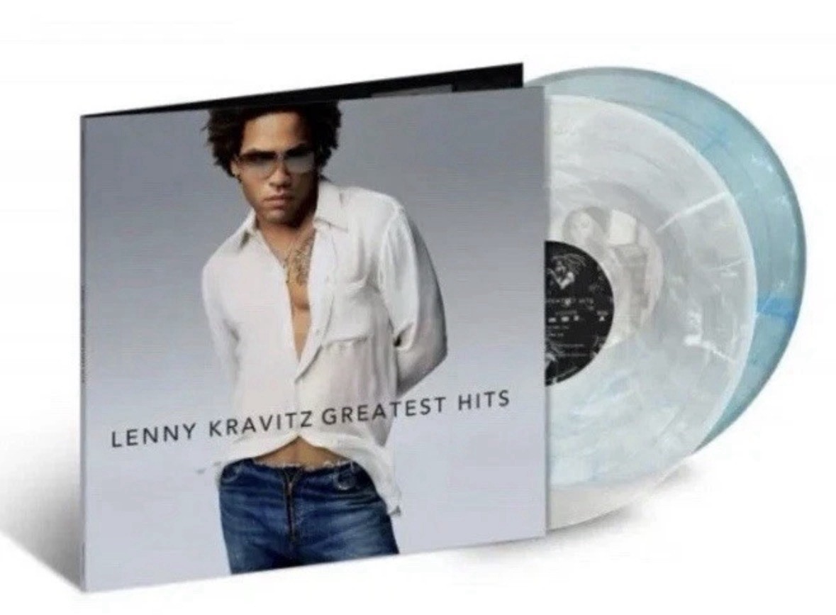 Lenny Kravitz Greatest Hits 2LP Limited Clear and Blue Swirl Vinyl