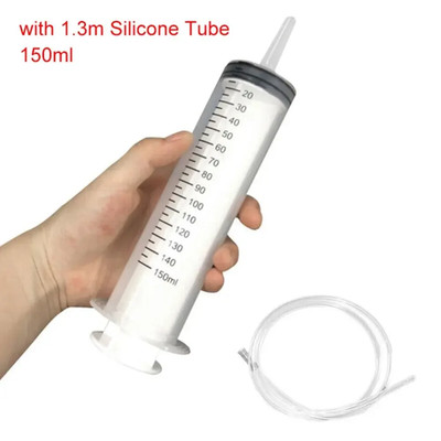 1Pc 150Ml-500Ml Large Capacity Syringe Syringes Reusable Pump Measuring 1.3M Tub