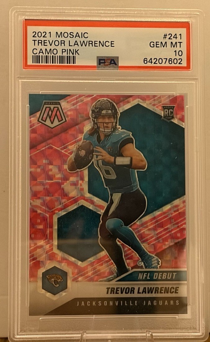 Trevor Lawrence Panini Mosaic #241 Camo Pink