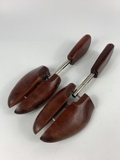 Rochester Shoe Tree Co. Cedar Split Toe Shoe Tree No 5 Gene Dark Brown Vintage.  