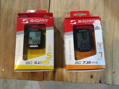 SIGMA BICYCLE COMPUTER BUNDLE 2X - 5.16 wired - 7.16 wireless 