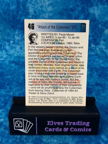 Doctor Who Series One 1 SINGLE Non-Sport Trading Card by Cornerstone 1994 - Picture 90 of 208