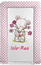 PERSONALISED PADDED - GIRLS BABY NAPPY CHANGING MAT - CHILDS NAME PRINTED ON MAT
