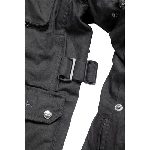 Black Bowland CE Class AA Wax Motorcycle Jacket For Bike Riding - Picture 22 of 48