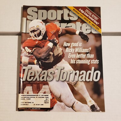 RICKY WILLIAMS Sports Illustrated Magazine NOV 1998 Texas