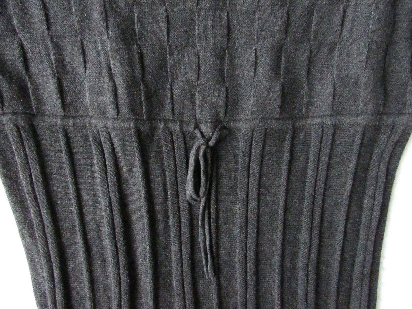 MAX STUDIO Gray Drawstring Short Sleeve Pleated K… - image 5