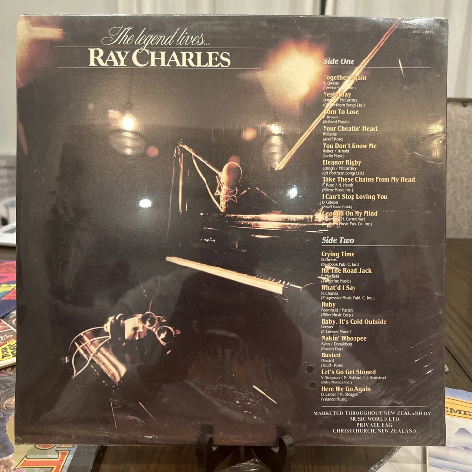 RAY CHARLES Sealed "The Legend Lives" Vinyl LP Album MWT L8015 New Zealand. - Image 2 of 4