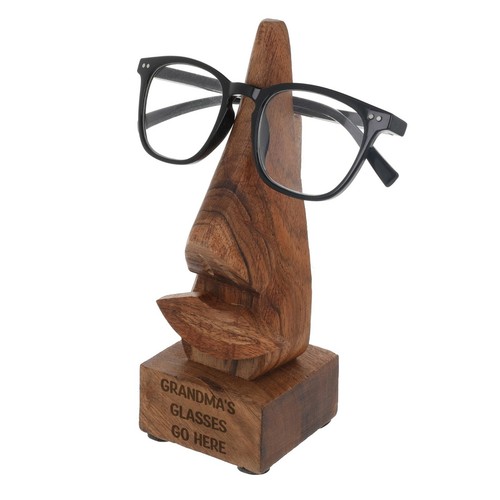 Glasses Holder Stand Engraved Wooden Nose Shape Spectacles Personalised Stand - Picture 20 of 21