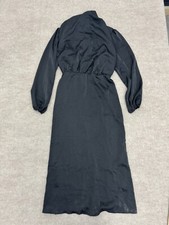 Shein Black Long Sleeve Elastic Waist Dress Womens Size Large