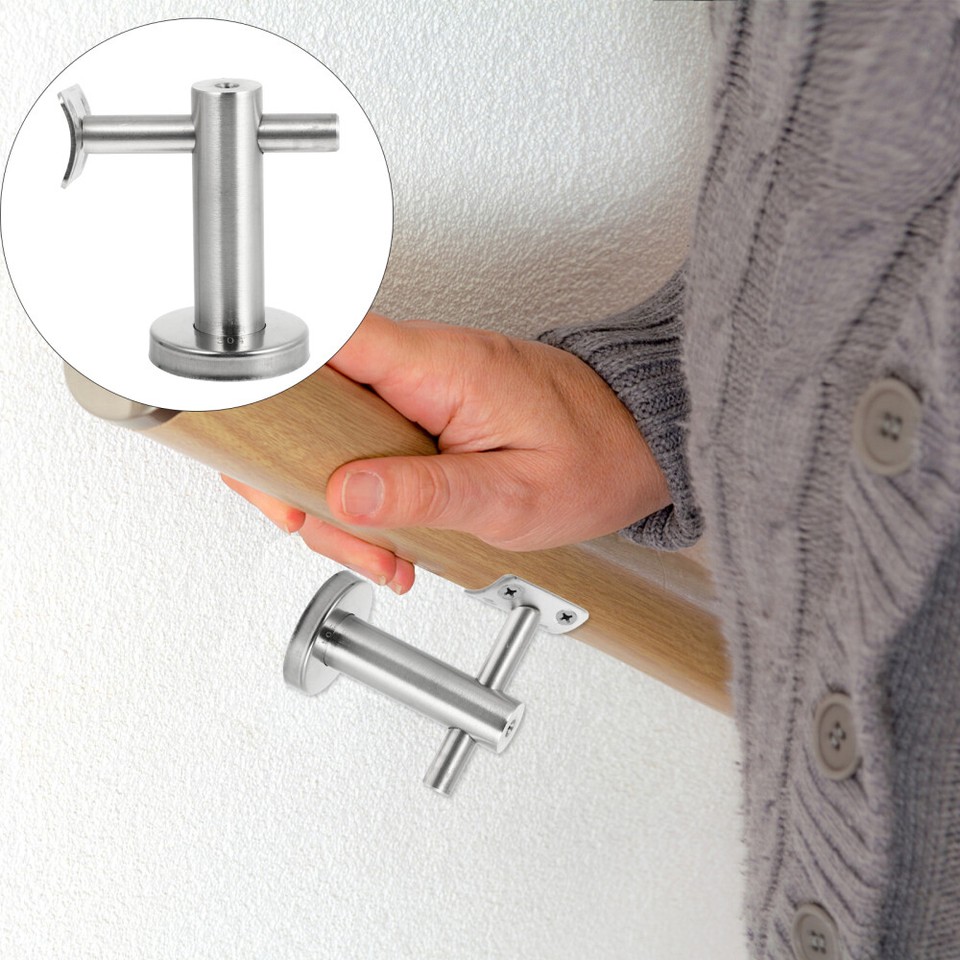 Stainless Steel Wall Railing Heavy Duty Brackets Modern Handrail eBay