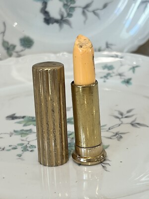 VINTAGE COLLECTIBLE COTY LIPSTICK CREMESTICK PINK ME UP  GOLD METAL TUBE NOS