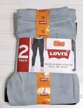 NWT 2 Pack Girls Levis Pull On Jeggings Sz 12 Regular Stretch Jeans