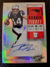 2018 Contenders Optic Holo Braxton Berrios Prizm Rookie Ticket Auto. SWEET