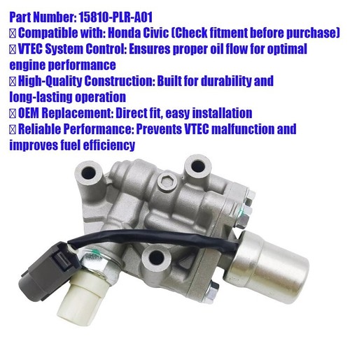 15810-PLR-A01 VTEC SOLENOID SPOOL VALVE FOR HONDA CIVIC 1.7L 2001-2005 - Picture 2 of 12