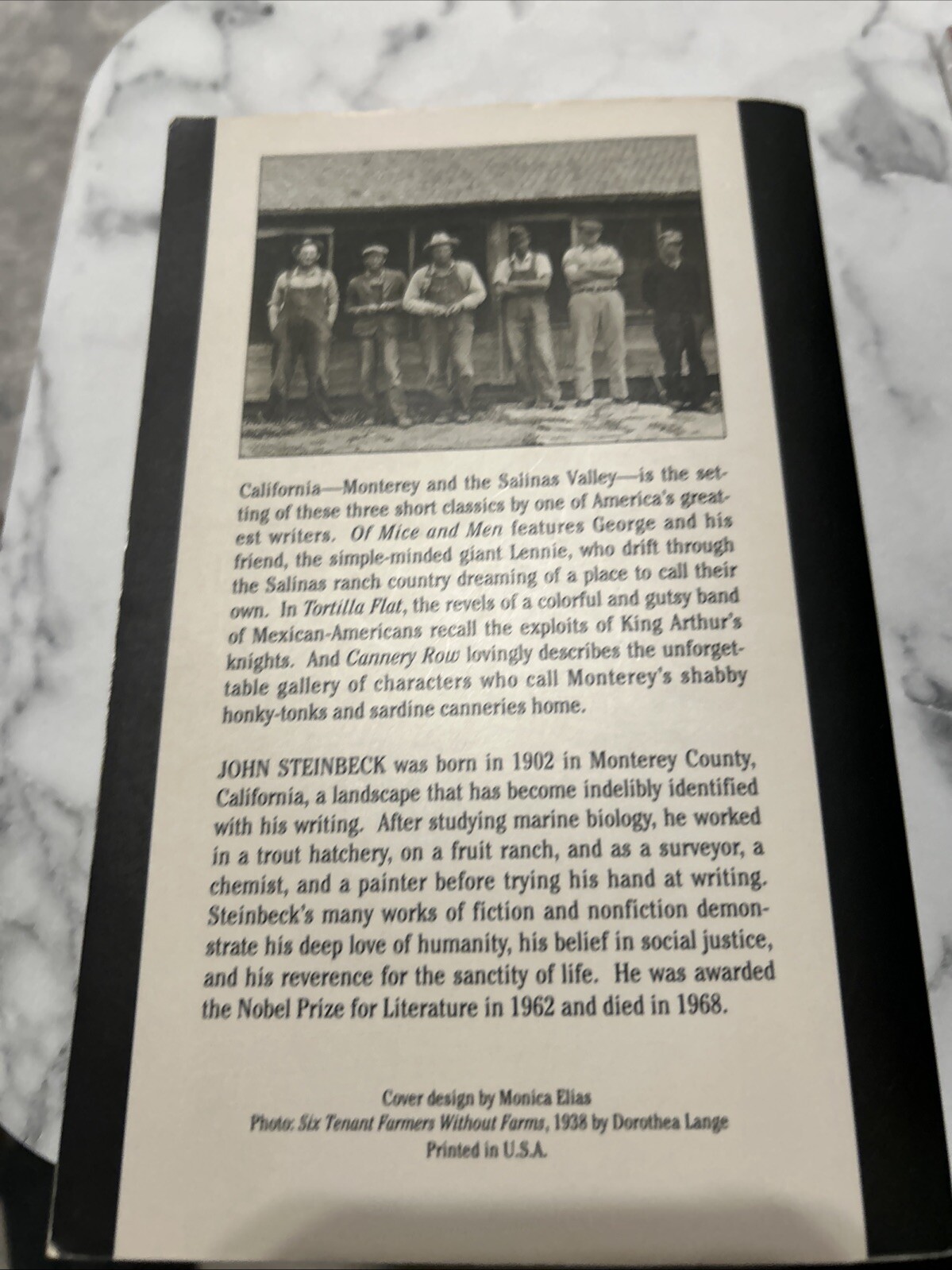 FILA John Steinbeck Of Mice And Men Tortilla Flat Connery Row:Three Short Classics