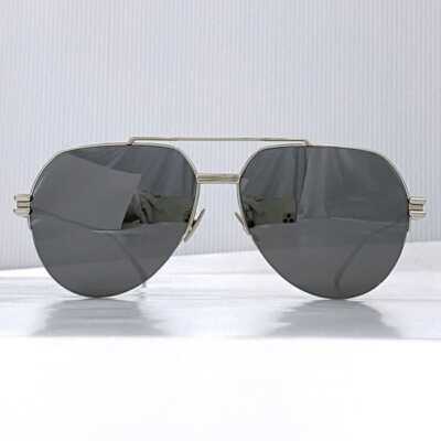 Bottega Veneta Sunglasses Silver Gray Mirror BOTTEGA VENETA BV0101S 002 RUTHENIUM/SILVER GREY MIRROR CAT  main image 4