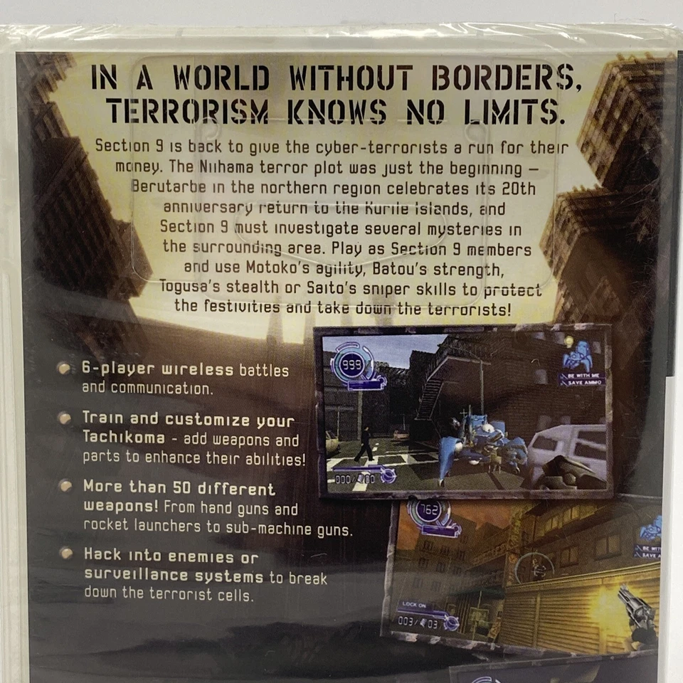 Ghost In The Shell Stand Alone Complex PSP Sony Playstation NEW Factory Sealed  - Image 3 of 4