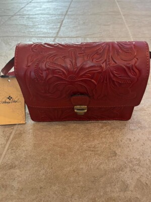 Patricia Nash Leather Yvette Wristlet Crossbody - QVC.com Patricia Nash Red Italian Leather Handbag – Brand New with Storage Bag main image 2