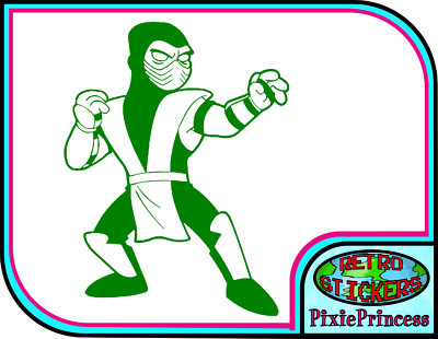 Mortal Kombat Reptile F Vinyl Sticker Laptop Console Car Truck Wall Window Game