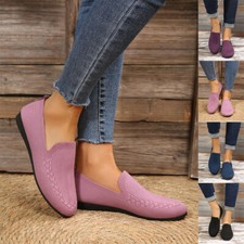 Women Ballerina Ballet Flats Knit Comfortable Work Officce Slip On Flat Shoes