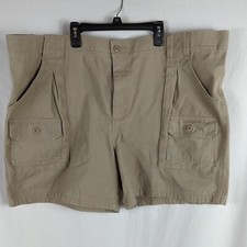 Cabela's Men's Cargo Shorts Size 46 Tan Outdoor Cotton Cargo Shorts
