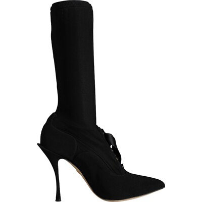 DOLCE & GABBANA Schuhe schwarz Stilettoabsatz halbhohe Stiefel EU37,5 / US7 1...