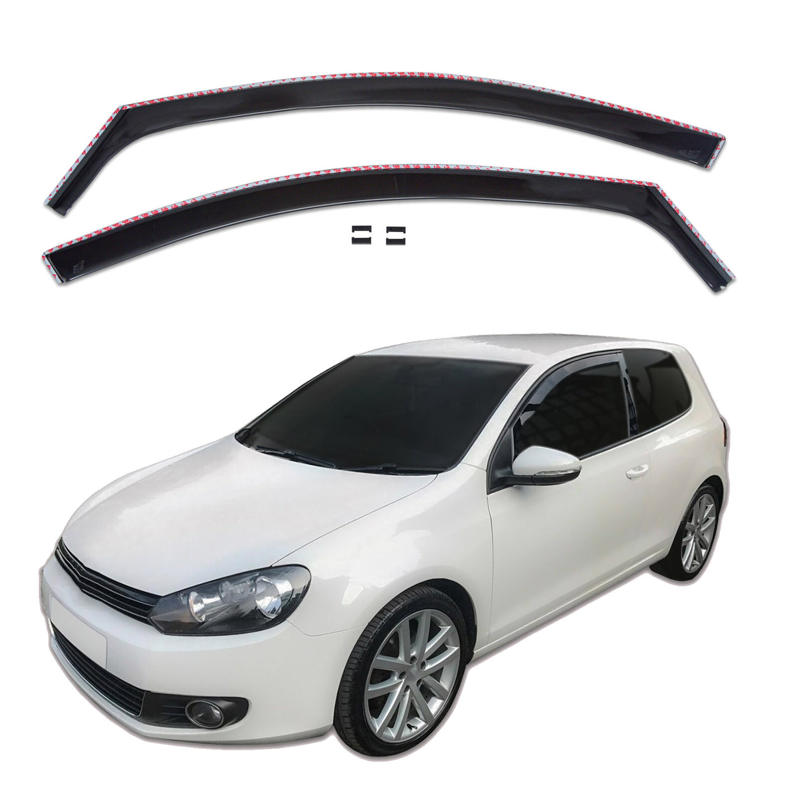 Déflecteurs d'air contre la pluie pour VW Golf 6 vitres avant 3-portes