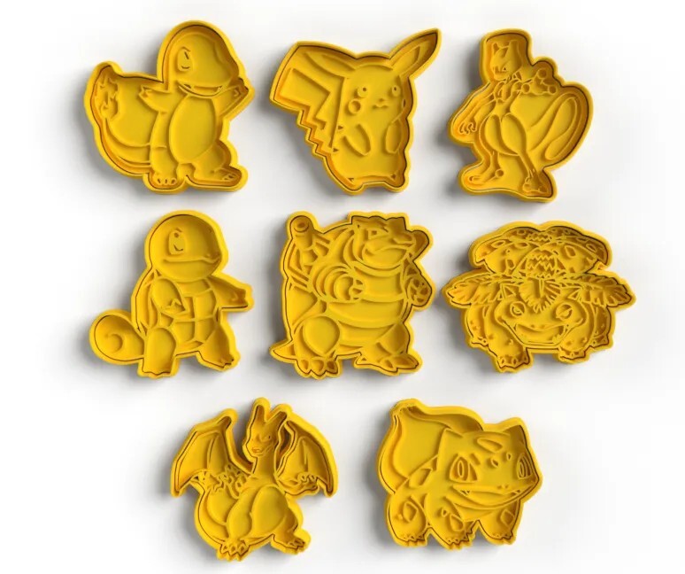 Moldes Icónicos De Pokémon De Primera Generación Para Galletas