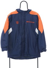 Nfl Coat Denver Broncos Sports Usa Jacket Full Zip Logo Vintage Navy - Womens Xs