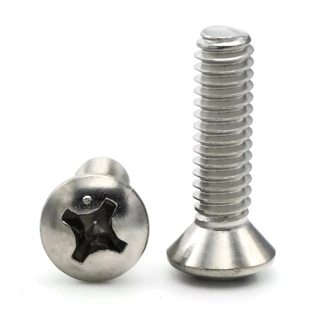 #8-32 | Tornillos de máquina de cabeza ovalada Phillips de acero inoxidable 316 - Selecciona tamaño Foto 3 de 3