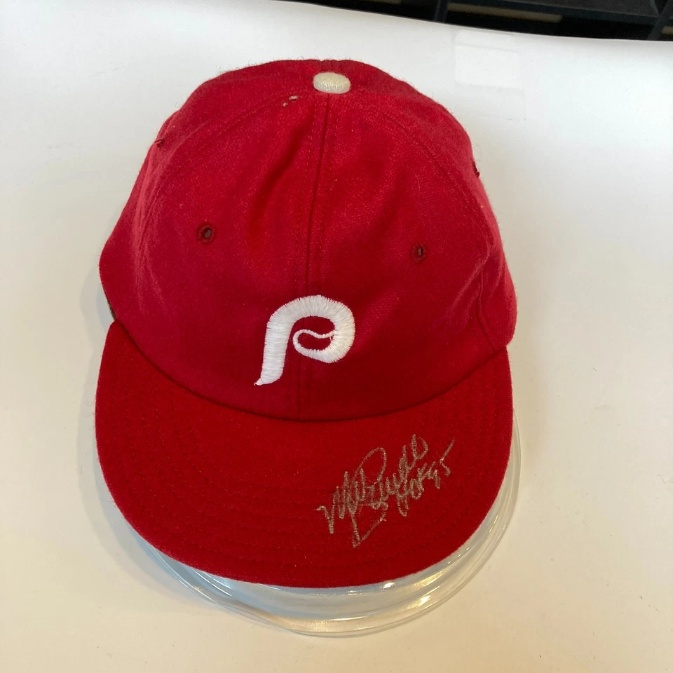 Mike Schmidt HOF 1995 Signed Authentic Philadelphia Phillies Baseball Hat JSA - Image 2 of 4