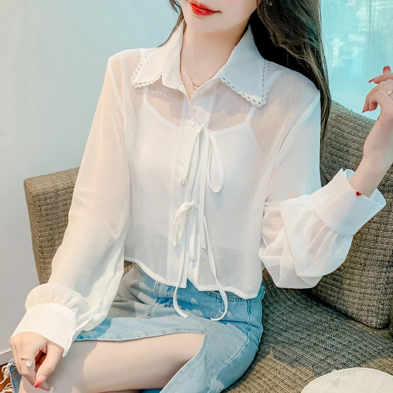 Korean long sleeve clearance blouse