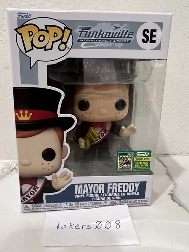 SDCC 2024 Funko Pop Mayor Freddy LE3000 In Hand Exclusive Con Sticker