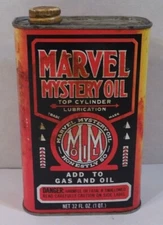 Vintage "Marvel Mystery Oil" 32 oz. can Great Color No Bar Code  