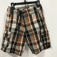 ARIZONA BOYS CARGO SHORTS - BROWN -SIZE 8 HUSKY TW-3419