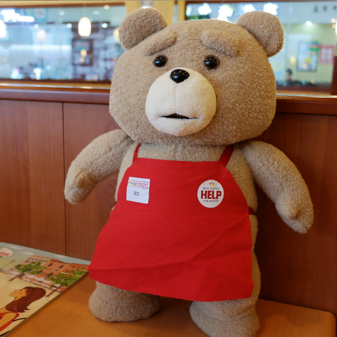 45cm Movie Ted Bear Plush Toys Soft Stuffed Doll Teddy Bears Plushies