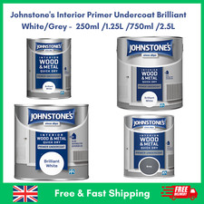 Johnstones Primer Undercoat Brilliant WhiteGrey  250ml 1.25L 750ml 2.5L