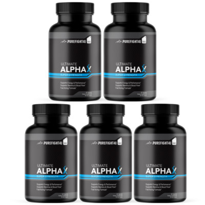Ultimate Alpha Super Strength Male Health to Boost Stamina 90 Caps - 5 Bottles