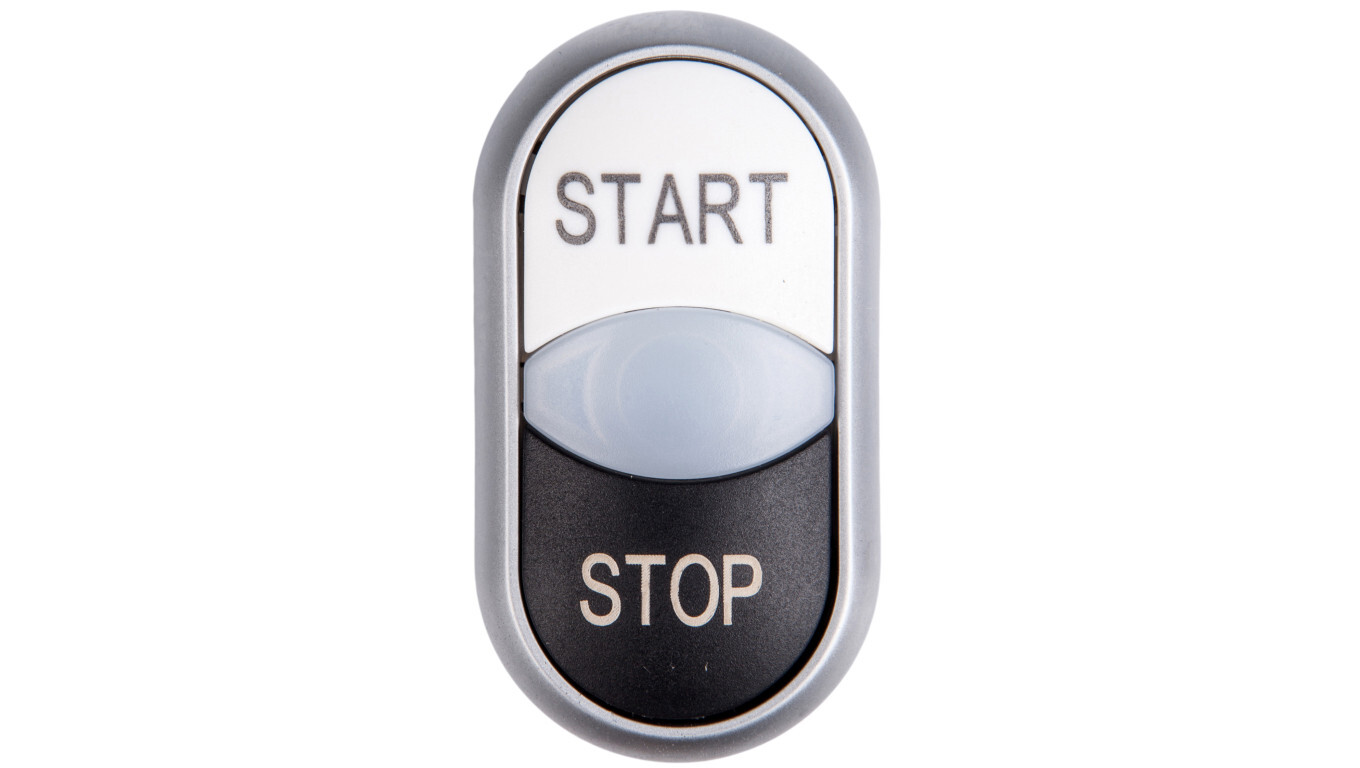 Double button drive black / white / START-STOP / with illumination with s /T2UK