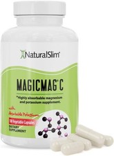 NaturalSlim MagicMag-C Magnesium Citrate Capsules With Potassium, 100 Ct