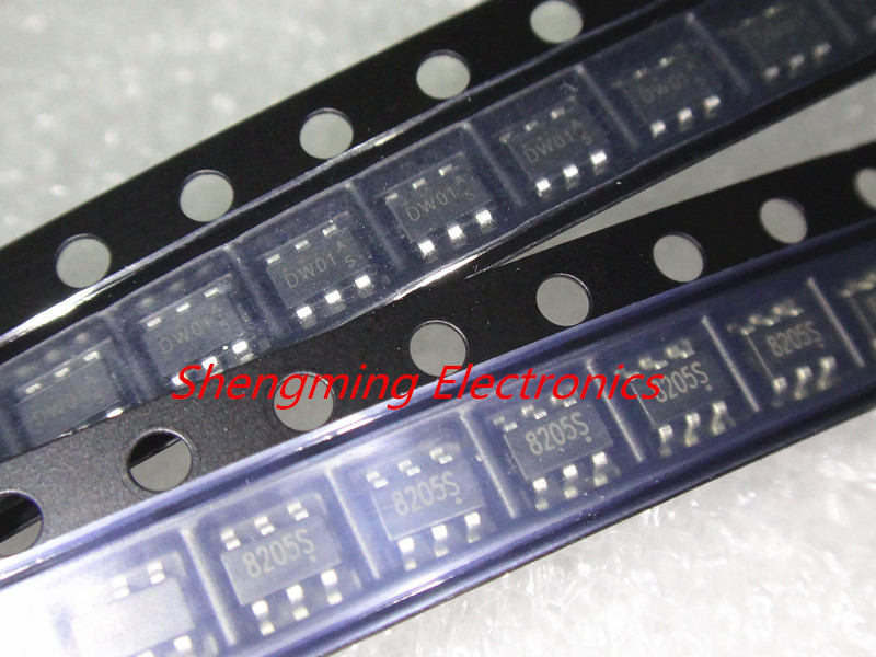 100 Pairs DW01+ 8205S Combo Battery Protection Chips - SOT-23-6, 200pcs Total
