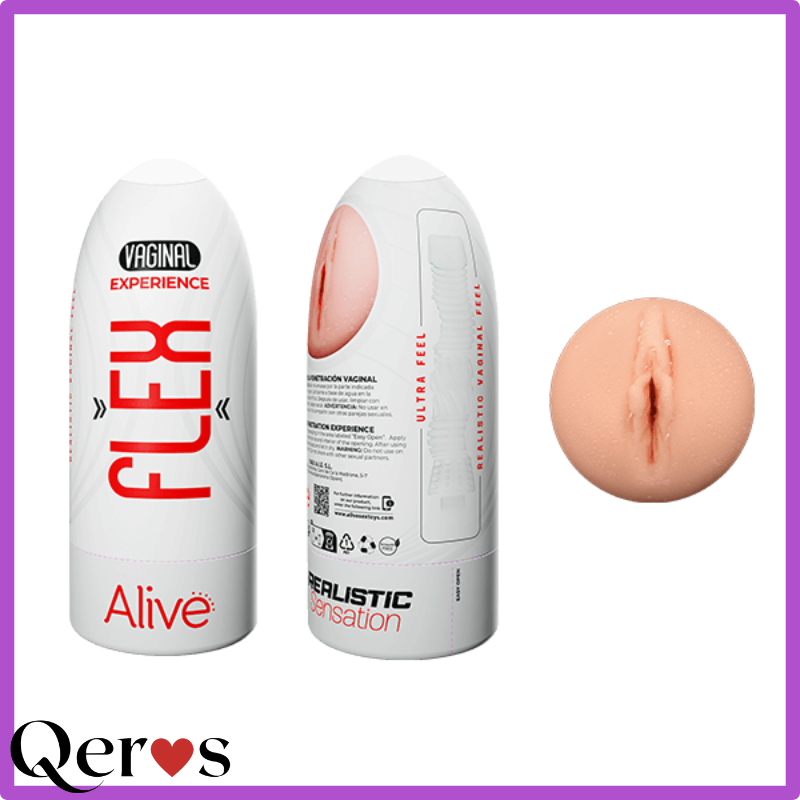 Masturbatore Uomo FLEX Vagina Realistica | Alive | Flessibile, 16 cm, Morbido