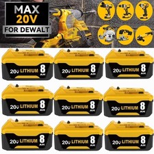 8.0Ah 20V Max Lithium-Ion Battery for Dewalt High-Capacity DCB200/DCB205/DCB206