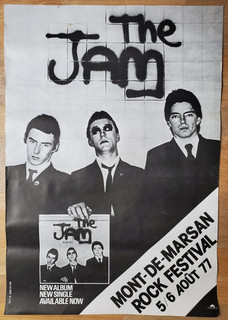 AFFICHE THE JAM "FESTIVAL PUNK ROCK" MONT DE MARSAN 1977