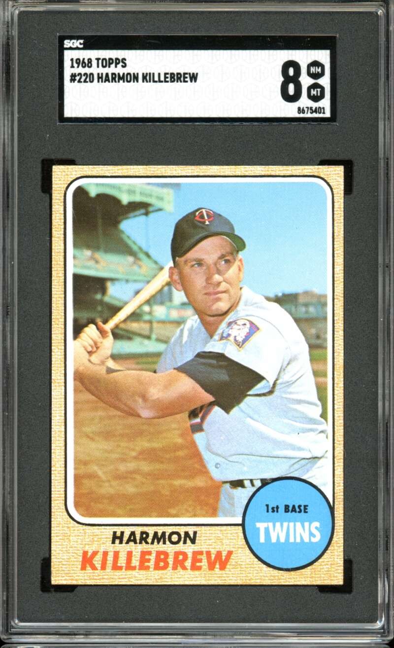 1968 Topps #220 Harmon Killebrew Twins HOF SGC 8 NM-MT