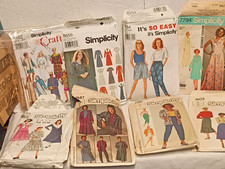 ON SALE NOW -- Simplicity Vintage Sewing Patterns Lot Dresses,Pants,Skirts