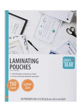 Pen+Gear Thermal Laminating Pouches 150 Count, 9 × 11.5 inch 3mil *PARTIAL*