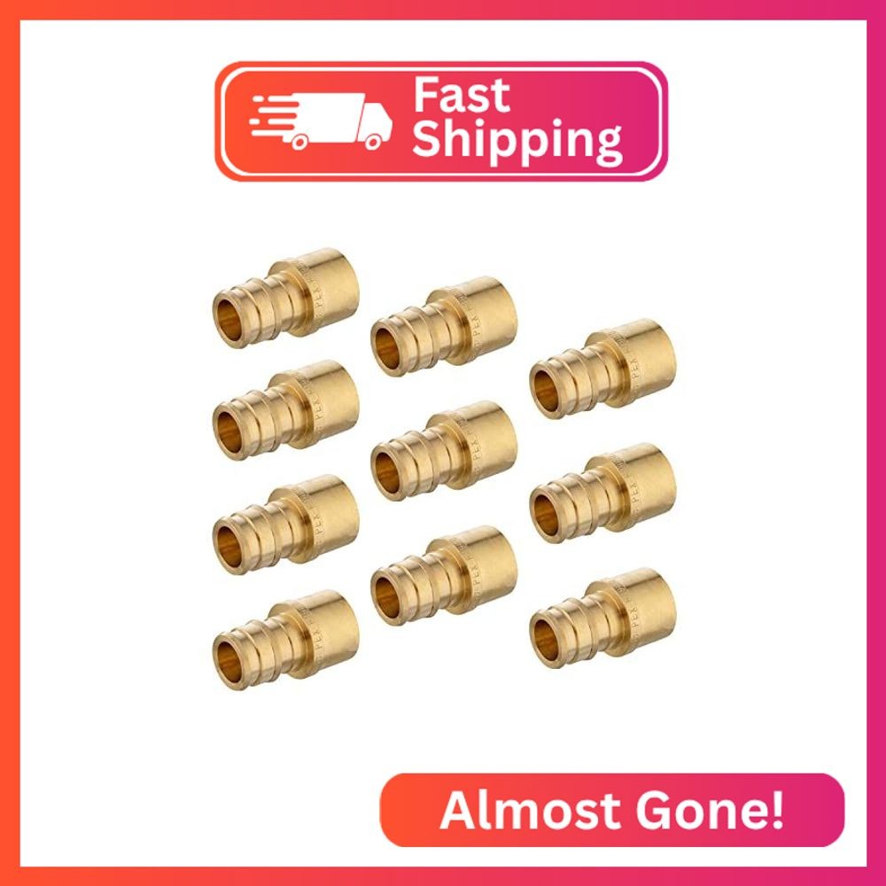 10 piece EFIELD Pex A Expansion Fittings 1/2"x 1/2" Female Sweat Adapter