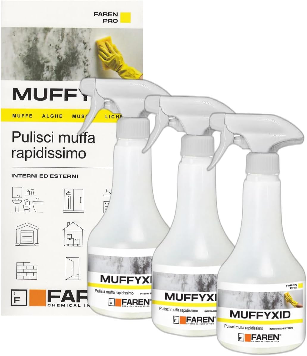 MUFFYXID Antimuffa Spray - Pulitore Muffa Rapido e Igienizzante 500ml