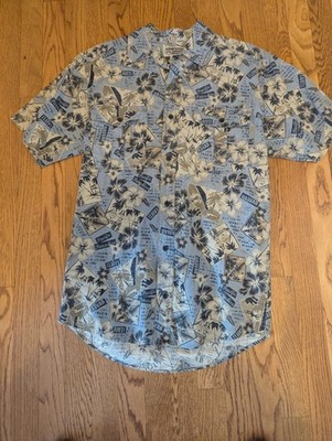 Route 66 Original Clothing Co Hawaiian Shirt Short Sleeve Men's Small Button 